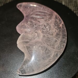 Purple Florite Moon Carving